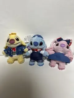 新品 ディズニー スティッチ&エンジェル&ルーベン3体セット スタン