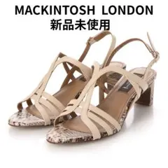 新品未使用 マッキントッシュロンドン サンダル ベージュ パイソン柄 Ｍのサムネイル