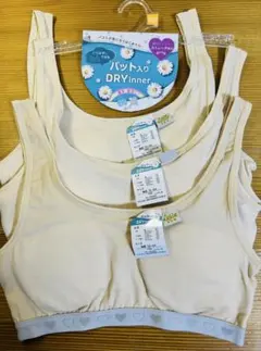 ジュニアブラ ハーフトップ 160 3枚セット ベージュ