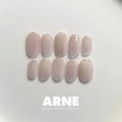 【No.260】ネイルチップ 韓国ネイル 春ネイル 透明感ネイル 血色ネイル