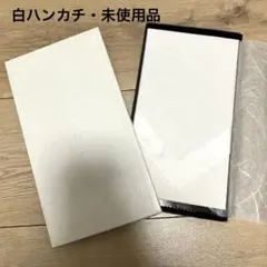 【新品未使用】高級エンボス加工　ホワイトハンカチ