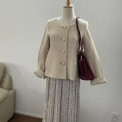 ナチュラルビューティーベーシック　　ショートコート　ベージュ