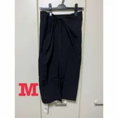 新品　セゾンドパピヨン　バレオ風ナロースカート　ブラック　M