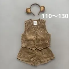 コーデュロイ ベストとショートパンツセット
