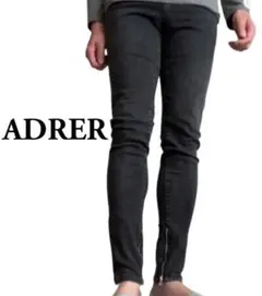 美脚 極細 美品 ADRER スキニー ジップ ストレッチ デニムのサムネイル