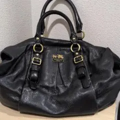 COACH ブラックレザー 2WAYハンドバッグ