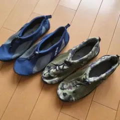 マリンシューズ 2足セット（ネイビー 迷彩）