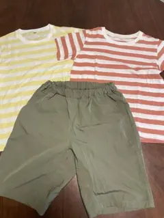 無印良品半袖Tシャツハーフパンツ130 ３枚セット