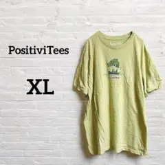 即日発送‼︎PositiviTees 【XL】グリーン半袖Tシャツメンズレディース