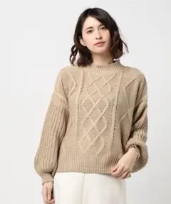 ★earth music&ecology ボリュームケーブルニット