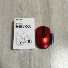 新品 バッファロー マウス 無線 ワイヤレス レッド