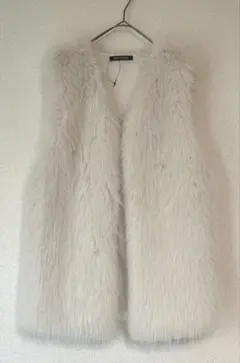 【未使用品】SPRAY PREMIUM フェイクファーベスト ジレ フリーサイズ