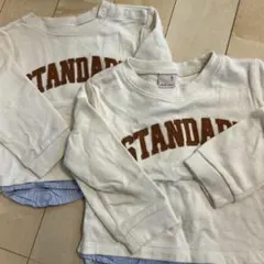 ホワイト STANDARD トレーナー 90と100cm