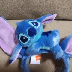 香港ディズニーランド　スティッチ カチューシャ 青