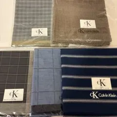 Calvin Klein ハンカチ　⑤枚セット　綿100% カルバンクライン