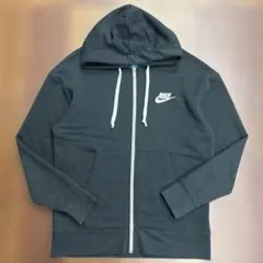 NIKE フルジップパーカー スウェット 刺繍ロゴ 古着 黒 Lサイズ
