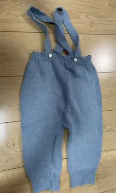 Aosta サスペンダー付きブルーニットパンツ