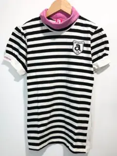 archivio ボーダー柄 モックネック シャツ SIZE：38■1021X①