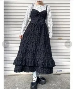 merry jenny ブラックキャミワンピース　ロング　春夏