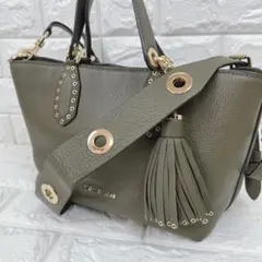 【極美品】マイケルコース ブルックリン 2way ショルダーバッグ タッセル