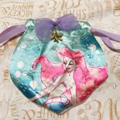 ☆ディズニー リトルマーメイド アリエル シェル型 きんちゃく ポーチ