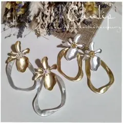 1067＊2way マットカラー ニュアンスフラワー ひねりフープ