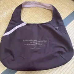 トートバッグ エコバッグ ブラウン×ピンクベージュ