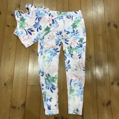 もんもり様専用 emmi ヨガウェア 上下セット 花柄 イエロー サイズ1