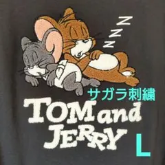 新品　トム＆ジェリー刺繍tシャツ サガラ　tシャツ タッフィー　トムとジェリー