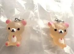 ☆リラックマ　クリアマスコットチャーム　めじるしアクセサリー　コリラックマ2点