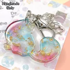 キーホルダー 猫 ハンドメイド チャーム 【990】