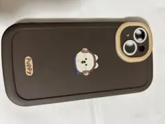 犬のイラスト付きブラウンiPhoneケース iPhone 14