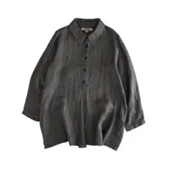 最高級】90s FLAXフラックス リネンプルオーバービッグシャツ 