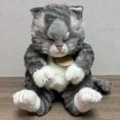 ぬいぐるみ ジョリーマンマ特大 オリエンタルトーイ 眠り猫 茶色