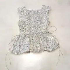 LILY BROWN リリーブラウン 小花柄 シアーノースリーブブラウス Ｆ