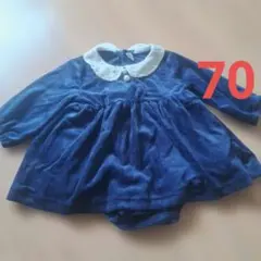 ベビー ワンピース ロンパース ネイビー