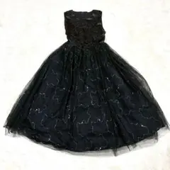 【未使用級】フォーマルドレス　刺繍 レース　花柄　発表会　Aライン　160