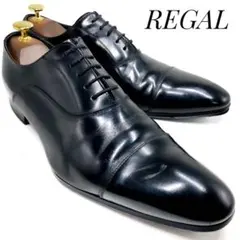 【未使用級】Regal リーガル 011R ストレートチップ ブラック 27 未使用級】Regal リーガル 011R ストレートチップ ブラック 27