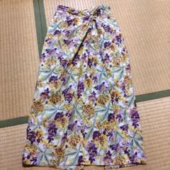 ViS 花柄 ロングタイトスカート Sサイズのサムネイル