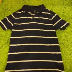 GAP　黒ボーダーポロシャツ　古着M