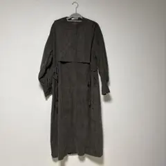 ワンピースセット　秋冬　マタニティ　グレー　ベージュ