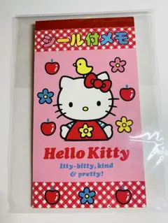 激レア❗️Hello Kittyシール付きメモ！平成レトロ！入手困難