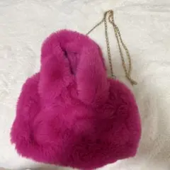 ピンクファーショルダーバッグ