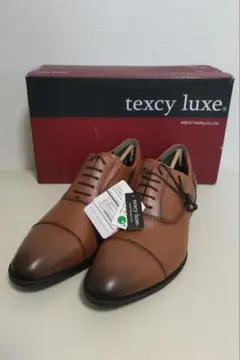 texcy luxe ブラウン ドレスシューズ　ビジネスシューズ　本革