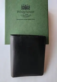 極美品✨ホワイトハウスコックス　3 FOLD PURSE 折り財布　ブラック Whitehouse Cox Cox 【 S 7660 】 3 FOLD PURSE ホワイトハウス