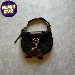archive grunge shoulder bag y2k brown