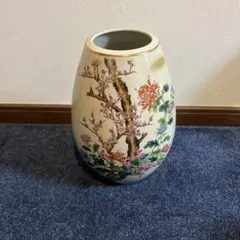 九谷焼 花瓶 孔雀 牡丹 貫入釉 共箱 栞付き 壺 飾壺 - メルカリ