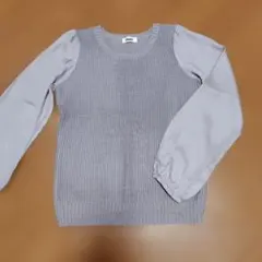 グレー ジュニット 長袖 トップス Mサイズ