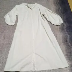 バルーンスリーブ シャツワンピース Fサイズ