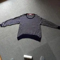 #earthmusic&ecology　#ストライプ 長袖ニットセーター